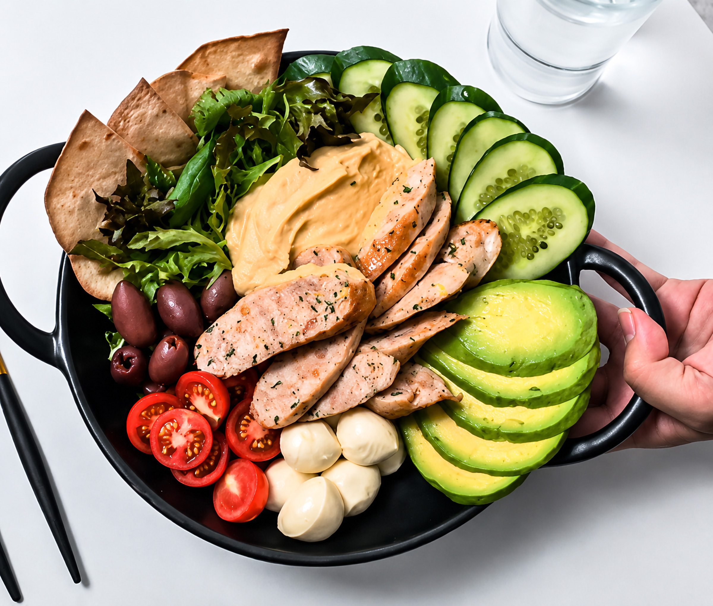 Chicken, Feta, Pistachio & Rocket Sausage Health Bowl